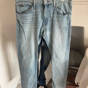 Polo Ralph Lauren Varick Slim Straight Light Wash Denim Jeans Classic 34x32